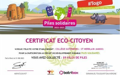 Collecte Piles solidaires 2022-2023